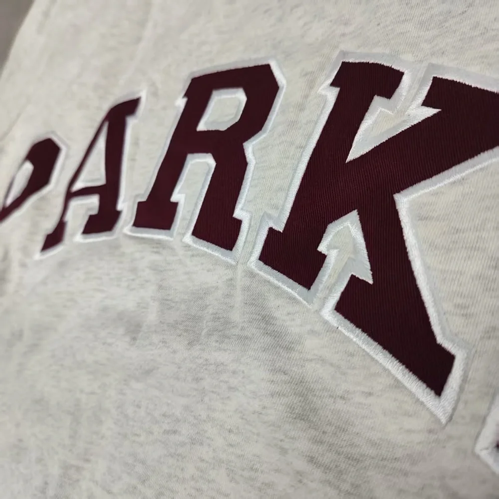 PARKE Gray And Maroon Mock Neck Sweatshirt - Picture 5 of 7